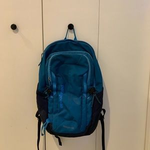 blue patagonia backpack
